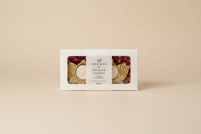 Festive Golden Lotus Tea lights