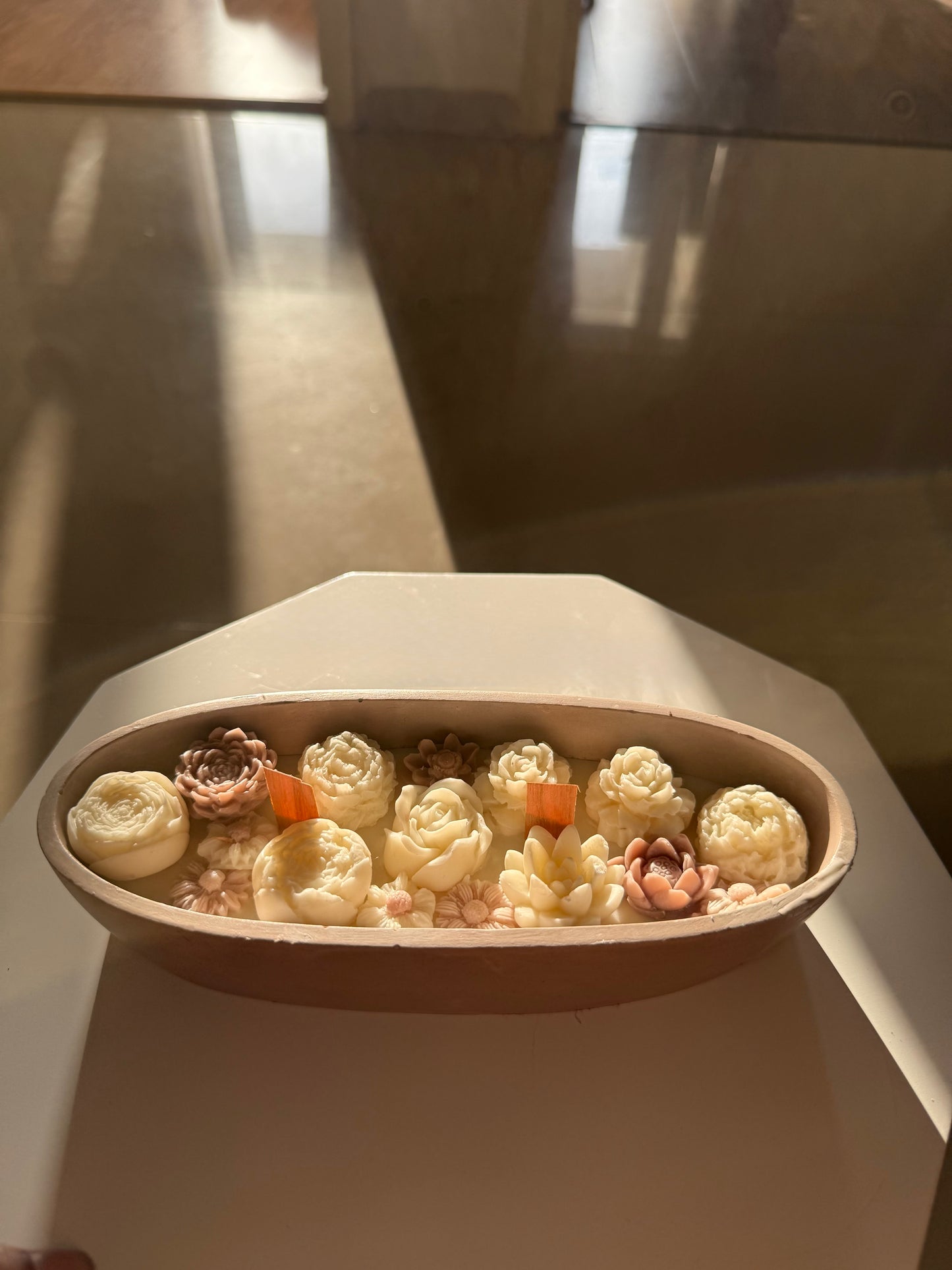 Floral Boat Candle