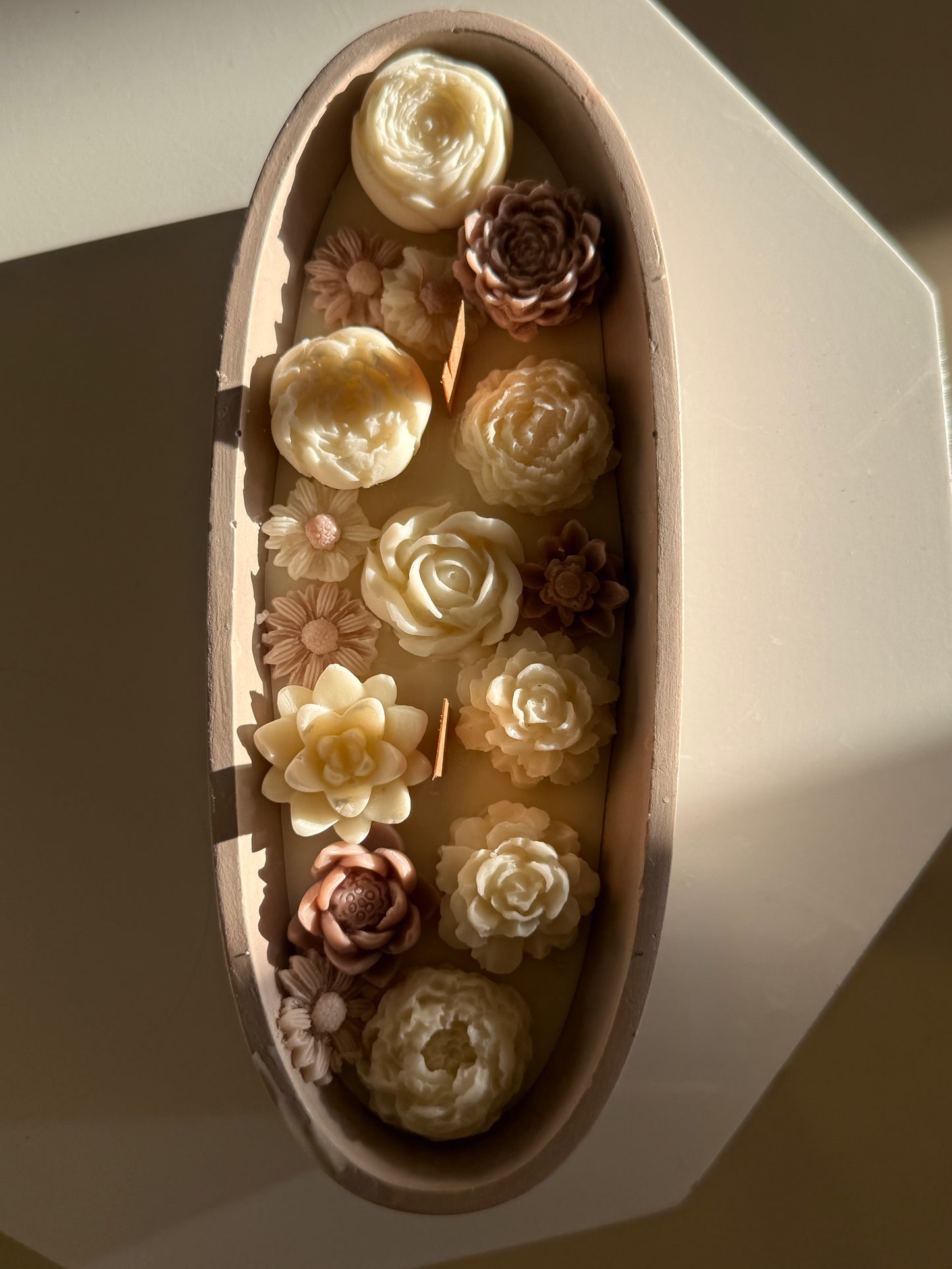 Floral Boat Candle