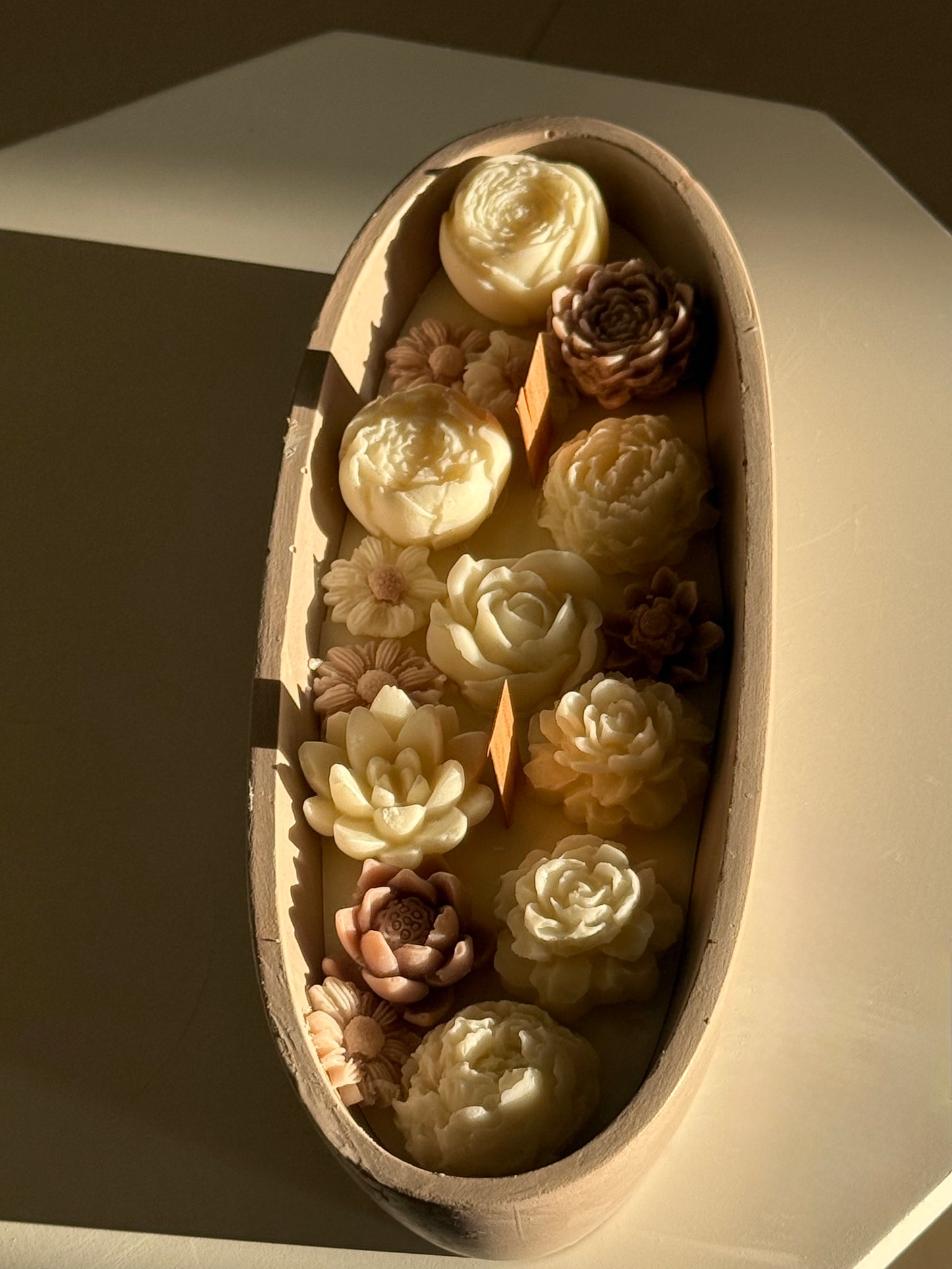 Floral Boat Candle