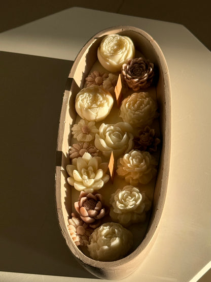 Floral Boat Candle