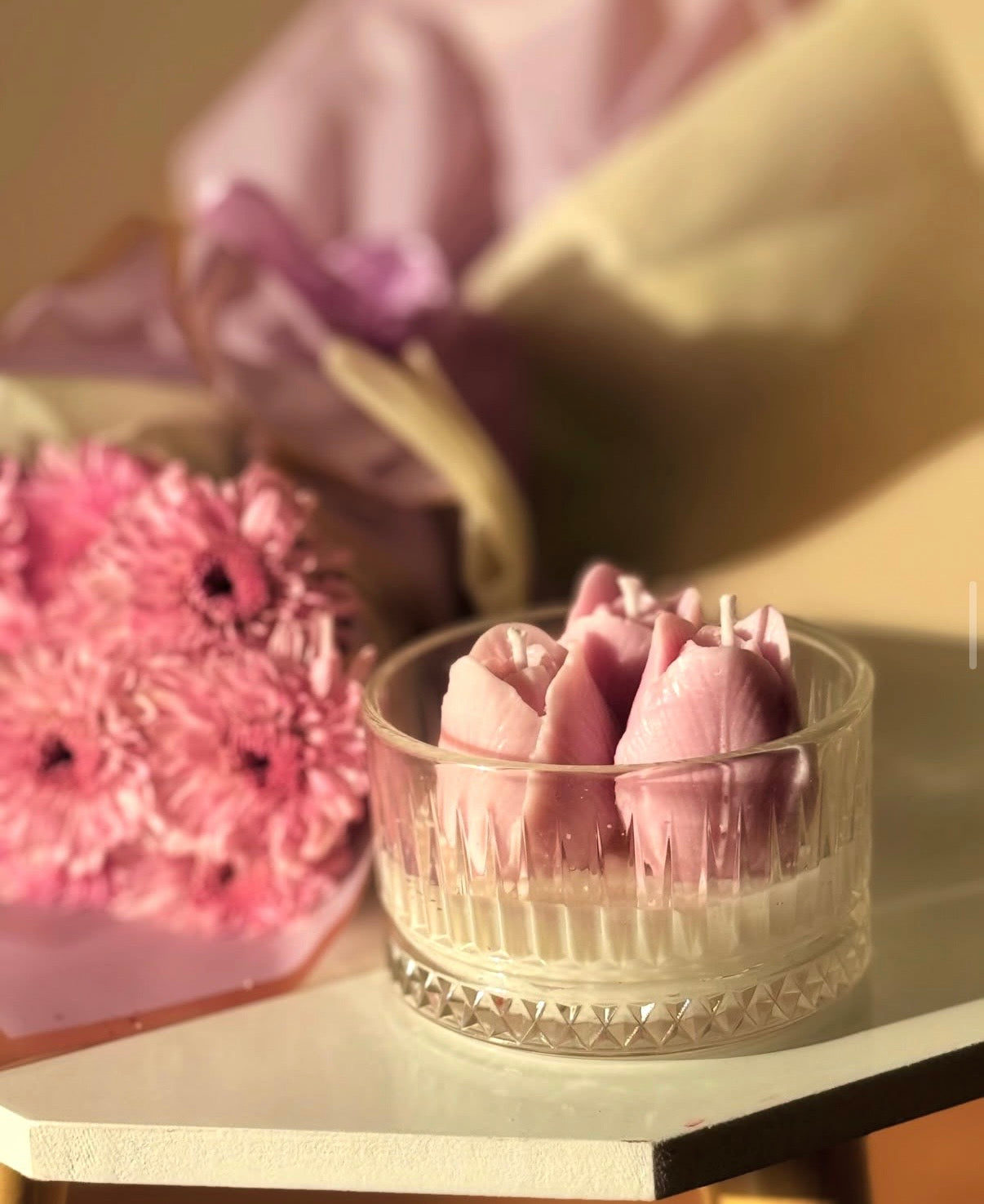 Lavender Tulip Jar Candle