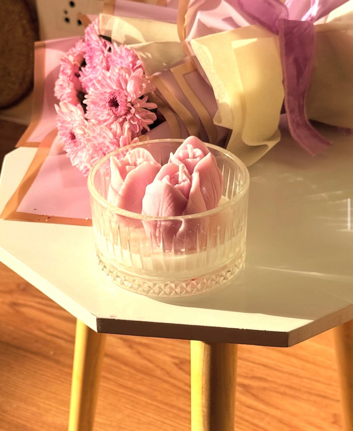 Lavender Tulip Jar Candle